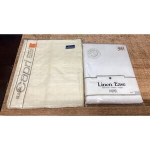 Set Of 2 Vintage Tablecloths - Belleair Capri - 60x86 & Bardwil Linens 60x84 NEW